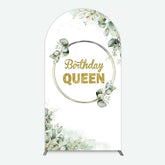 Aperturee Aperturee Birthday Queen Greenery Leaves Arch Backdrop